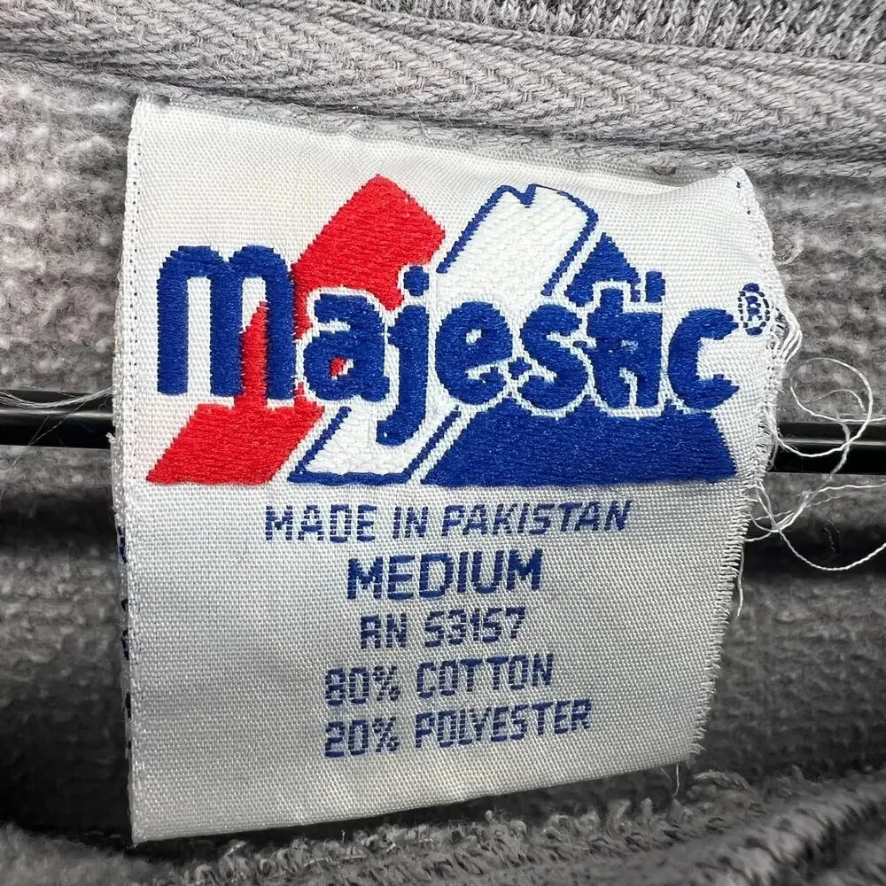 Vintage 90s Dallas Cowboys Majestic Waffle Sweatshirt‎ Mens M Gray Embroidered
